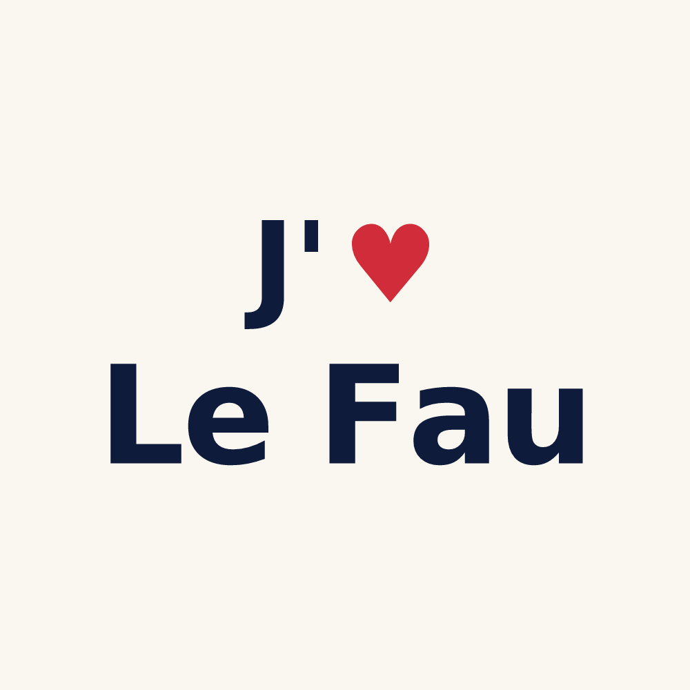 Tasse personnalisée Le Fau — design J'aime Le Fau