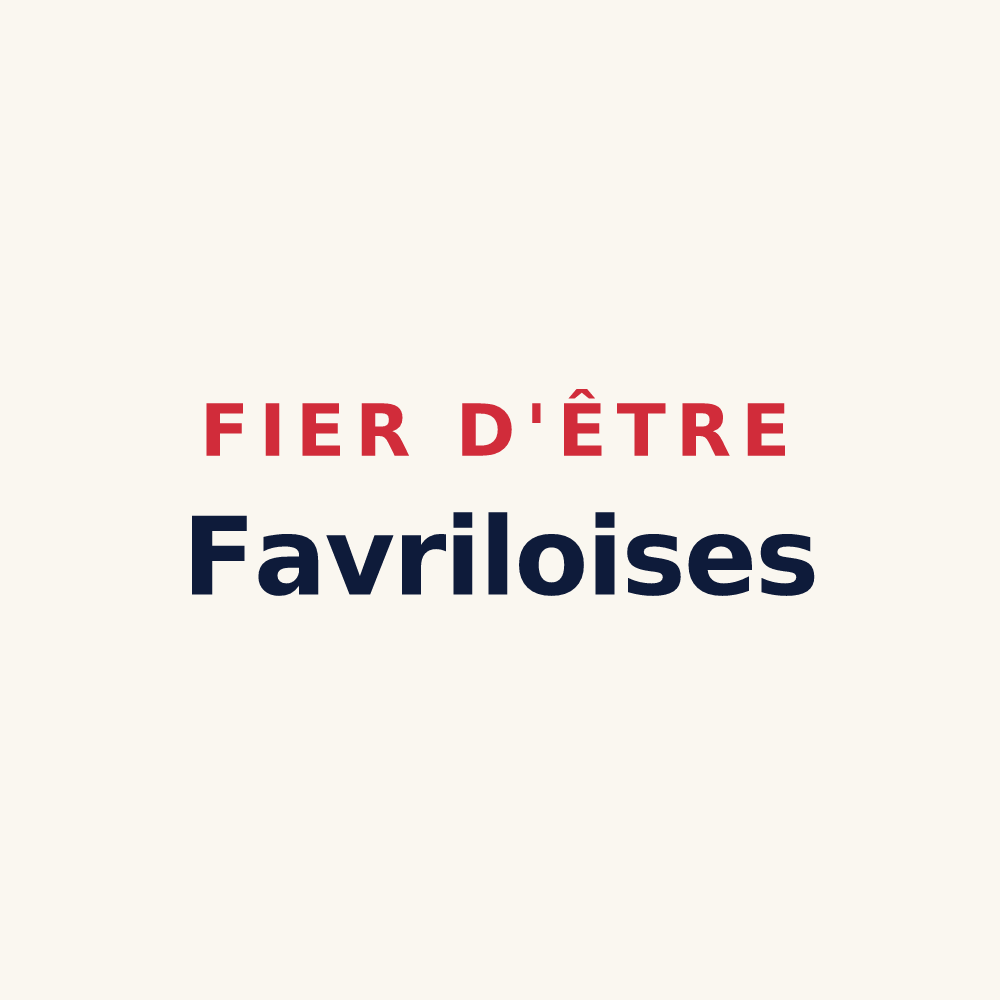 Tasse « Fier d'être Favriloises » — design pour Le Favril