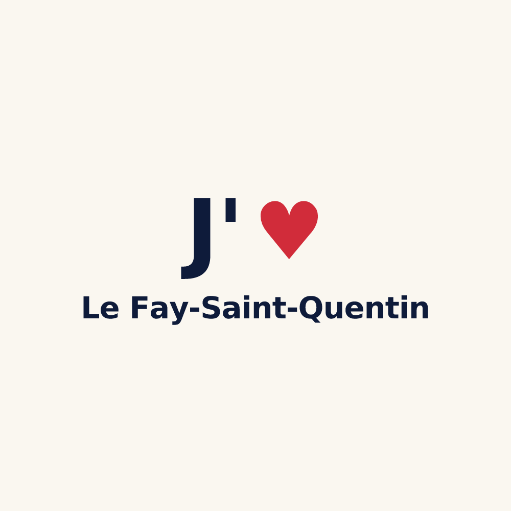 Tasse personnalisée Le Fay-Saint-Quentin — design J'aime Le Fay-Saint-Quentin