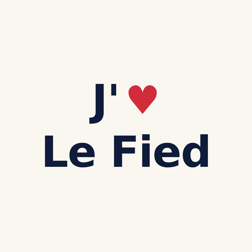 Tasse personnalisée Le Fied — design J'aime Le Fied