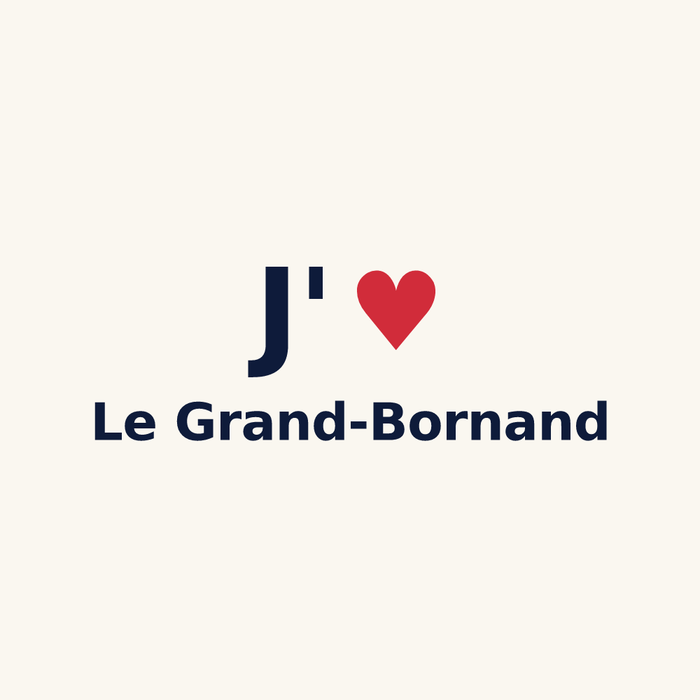 Tasse personnalisée Le Grand-Bornand — design J'aime Le Grand-Bornand