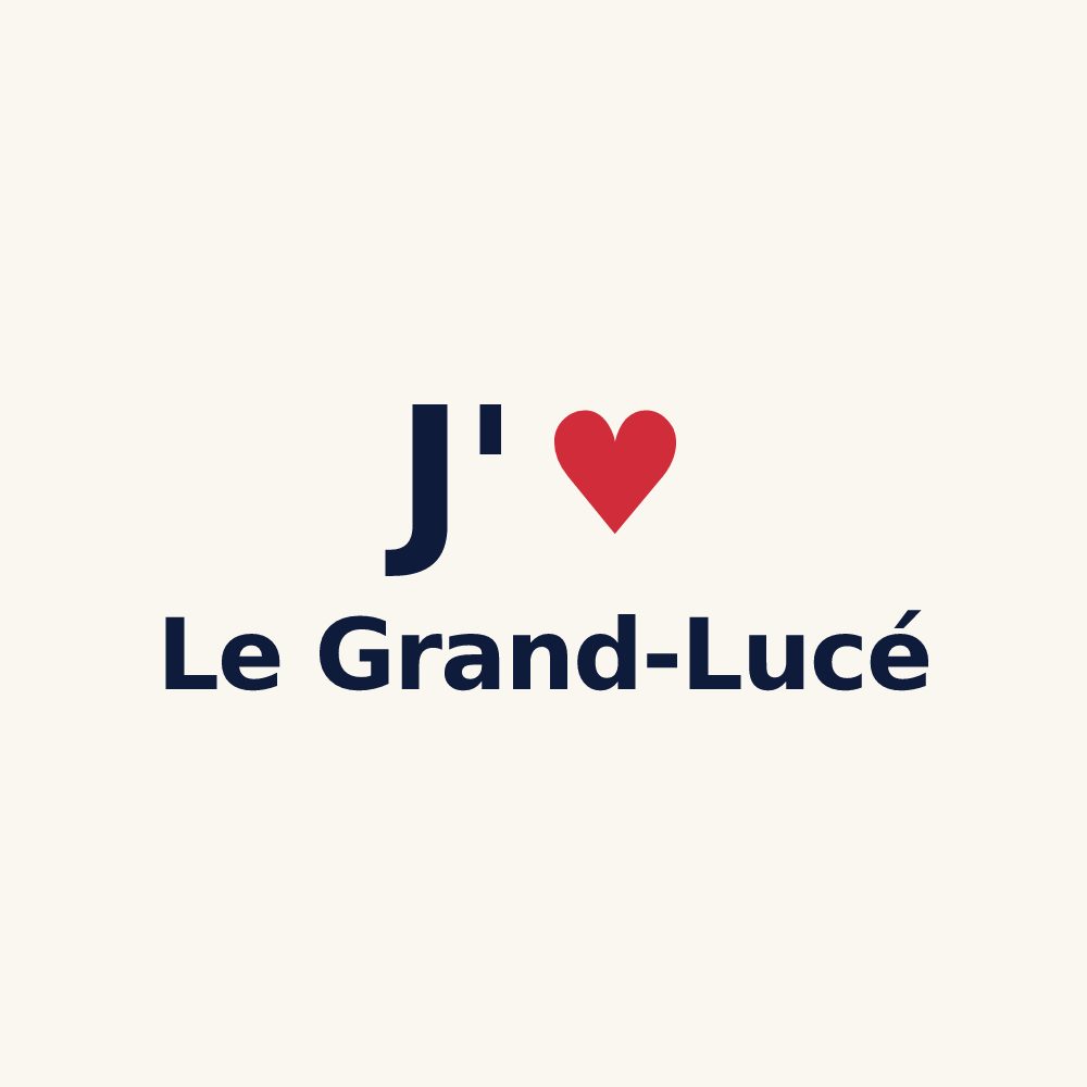 Tasse personnalisée Le Grand-Lucé — design J'aime Le Grand-Lucé