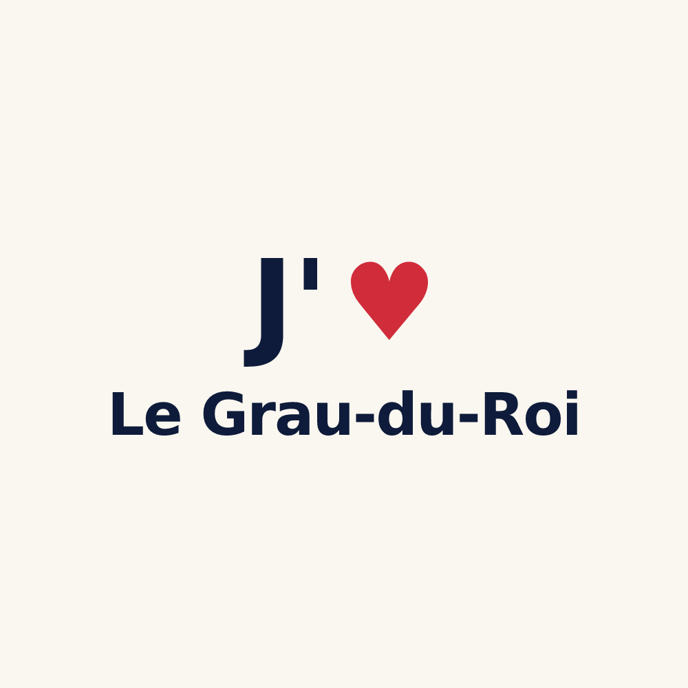 Tasse personnalisée Le Grau-du-Roi — design J'aime Le Grau-du-Roi