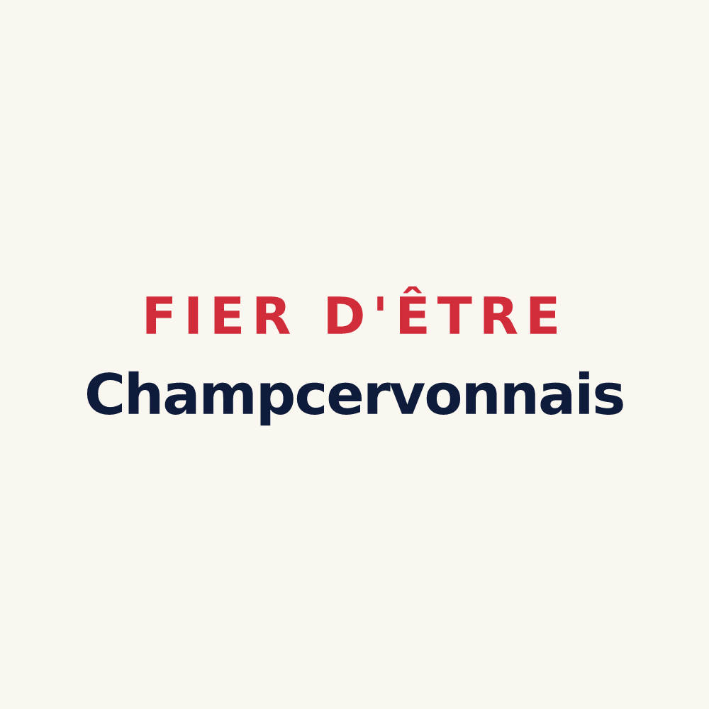 Tasse « Fier d'être Champcervonnais » — design pour Le Grippon