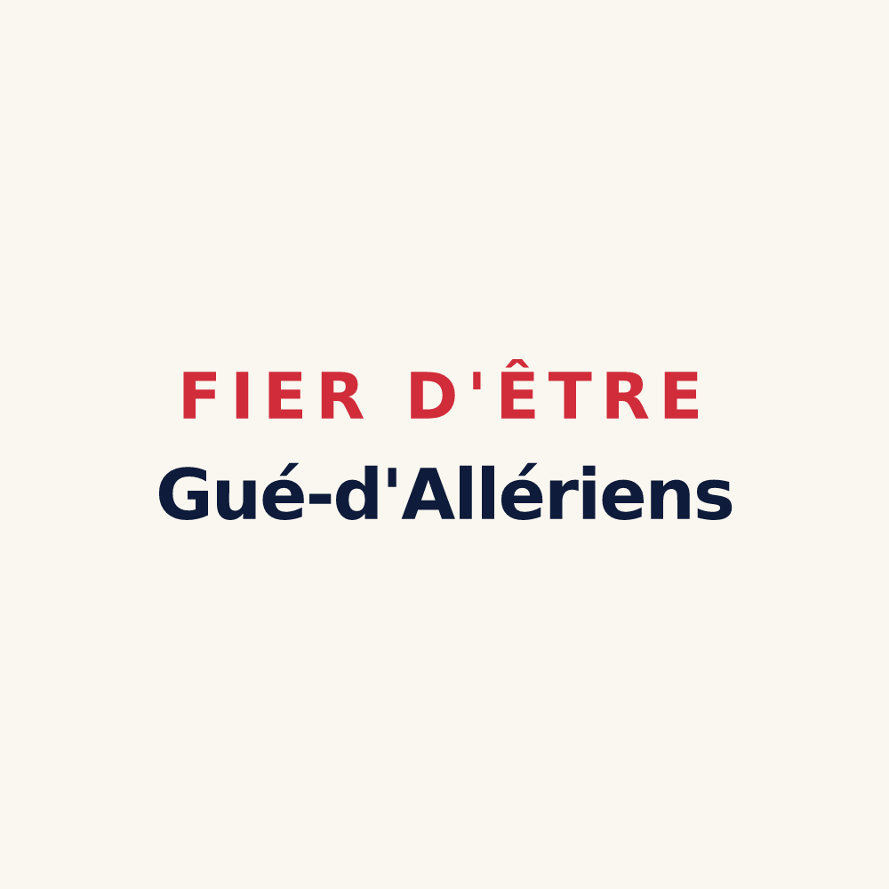 Tasse « Fier d'être Gué-d'Allériens » — design pour Le Gué-d'Alleré