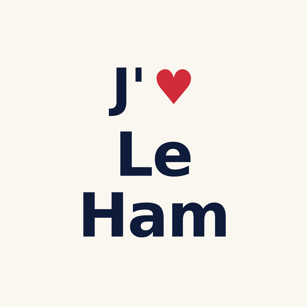 Tasse personnalisée Le Ham — design J'aime Le Ham