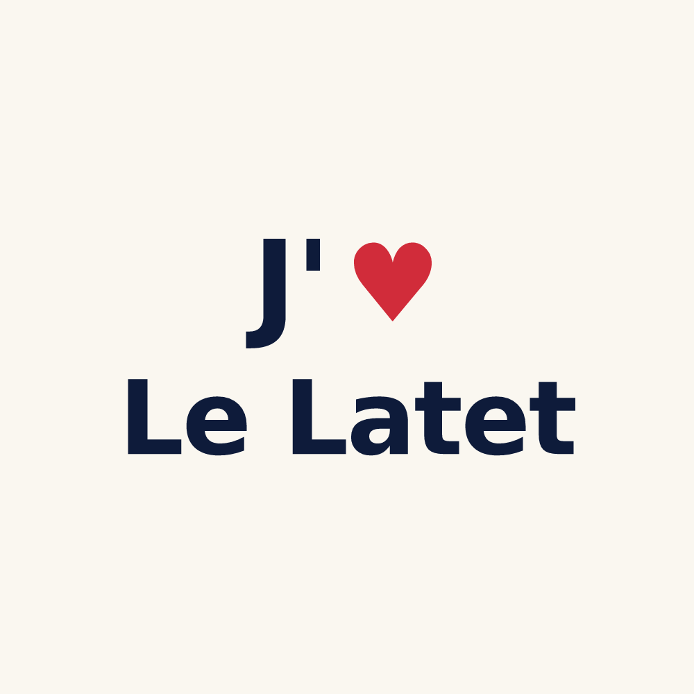 Tasse personnalisée Le Latet — design J'aime Le Latet