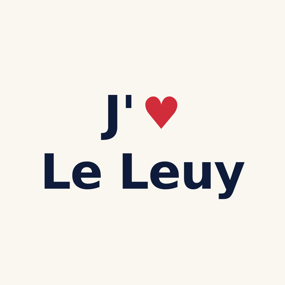 Tasse personnalisée Le Leuy — design « J'aime Le Leuy » imprimé sur la tasse