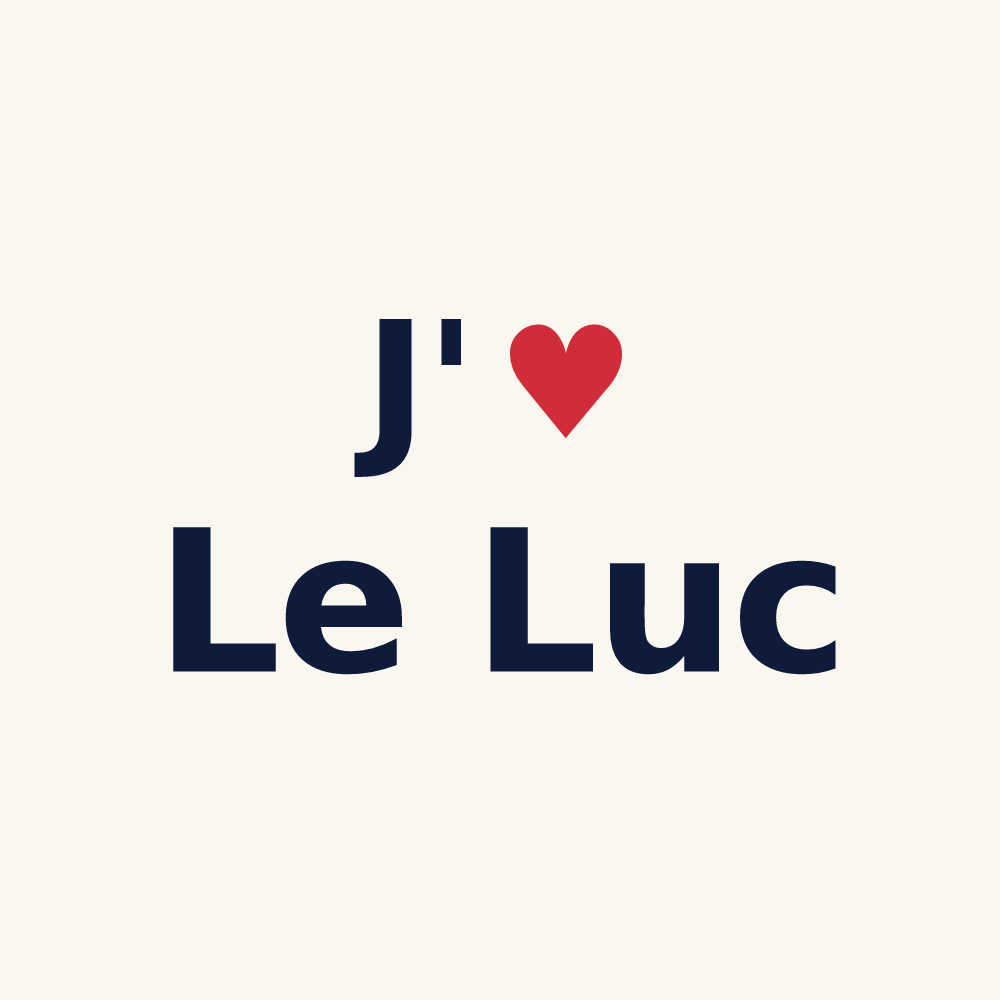 Tasse personnalisée Le Luc — design J'aime Le Luc