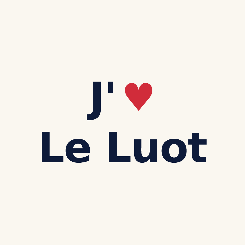 Tasse personnalisée Le Luot — design J'aime Le Luot