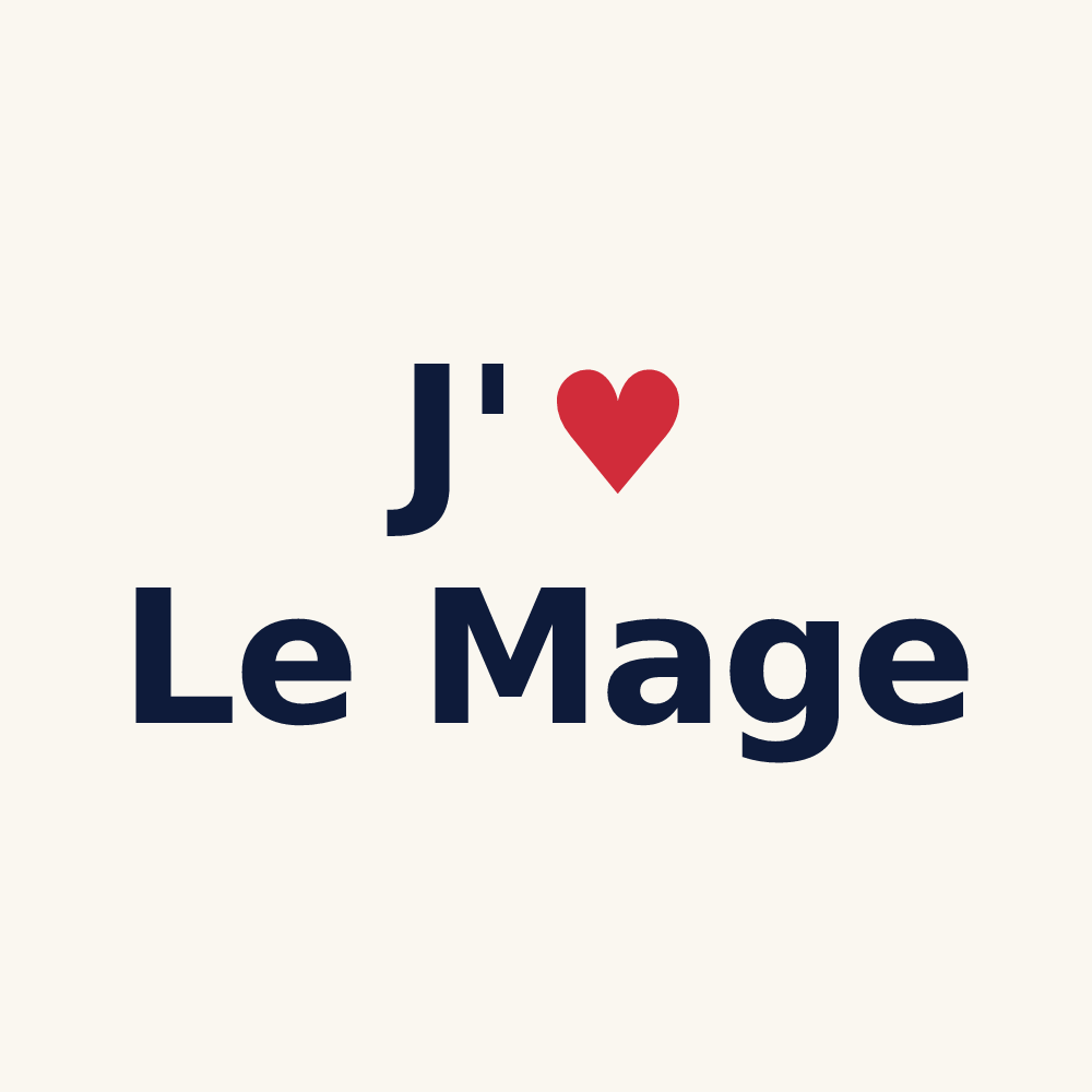 Tasse personnalisée Le Mage — design J'aime Le Mage