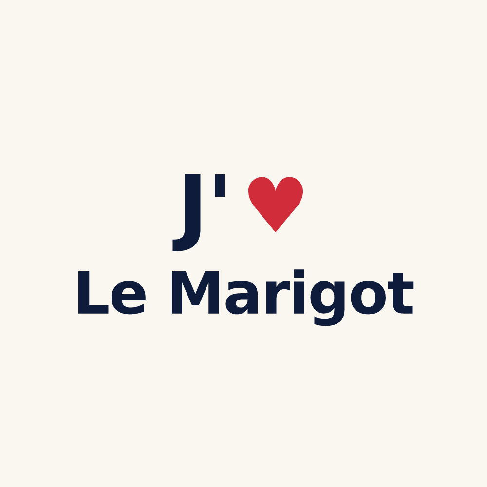 Tasse personnalisée Le Marigot — design « J'aime Le Marigot » imprimé sur la tasse