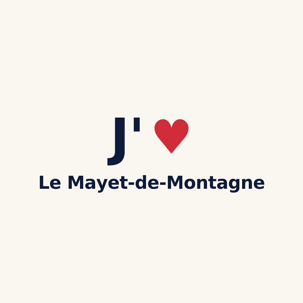 Tasse personnalisée Le Mayet-de-Montagne — design J'aime Le Mayet-de-Montagne