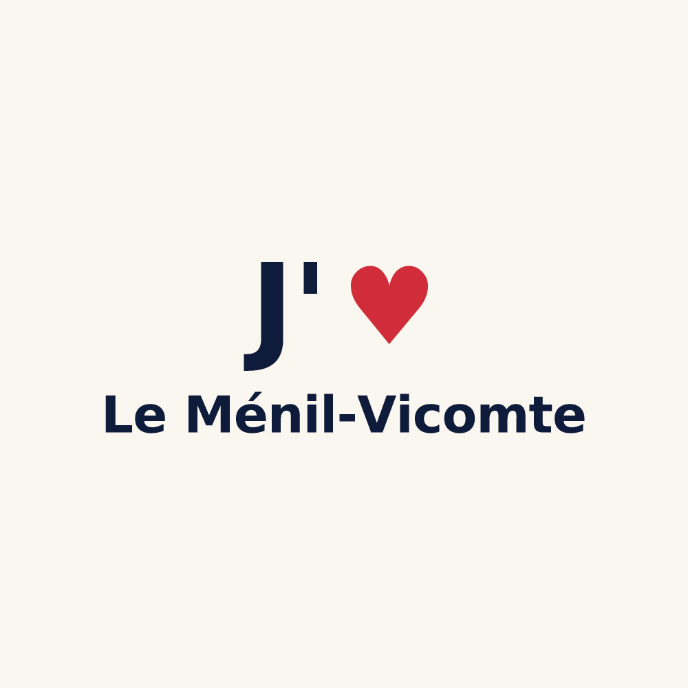 Tasse personnalisée Le Ménil-Vicomte — design J'aime Le Ménil-Vicomte