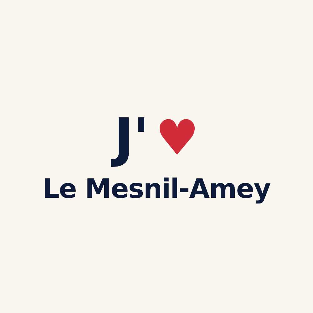 Tasse personnalisée Le Mesnil-Amey — design J'aime Le Mesnil-Amey