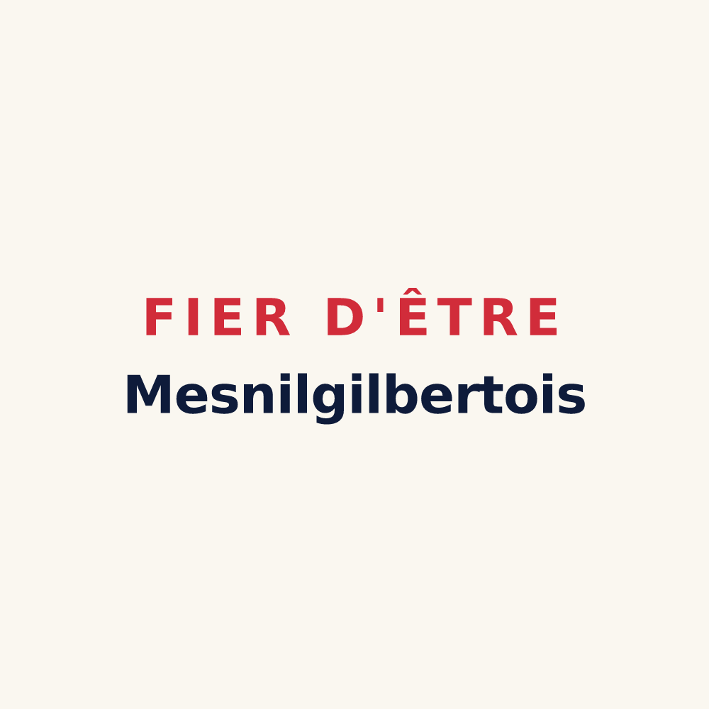 Tasse « Fier d'être Mesnilgilbertois » — design pour Le Mesnil-Gilbert