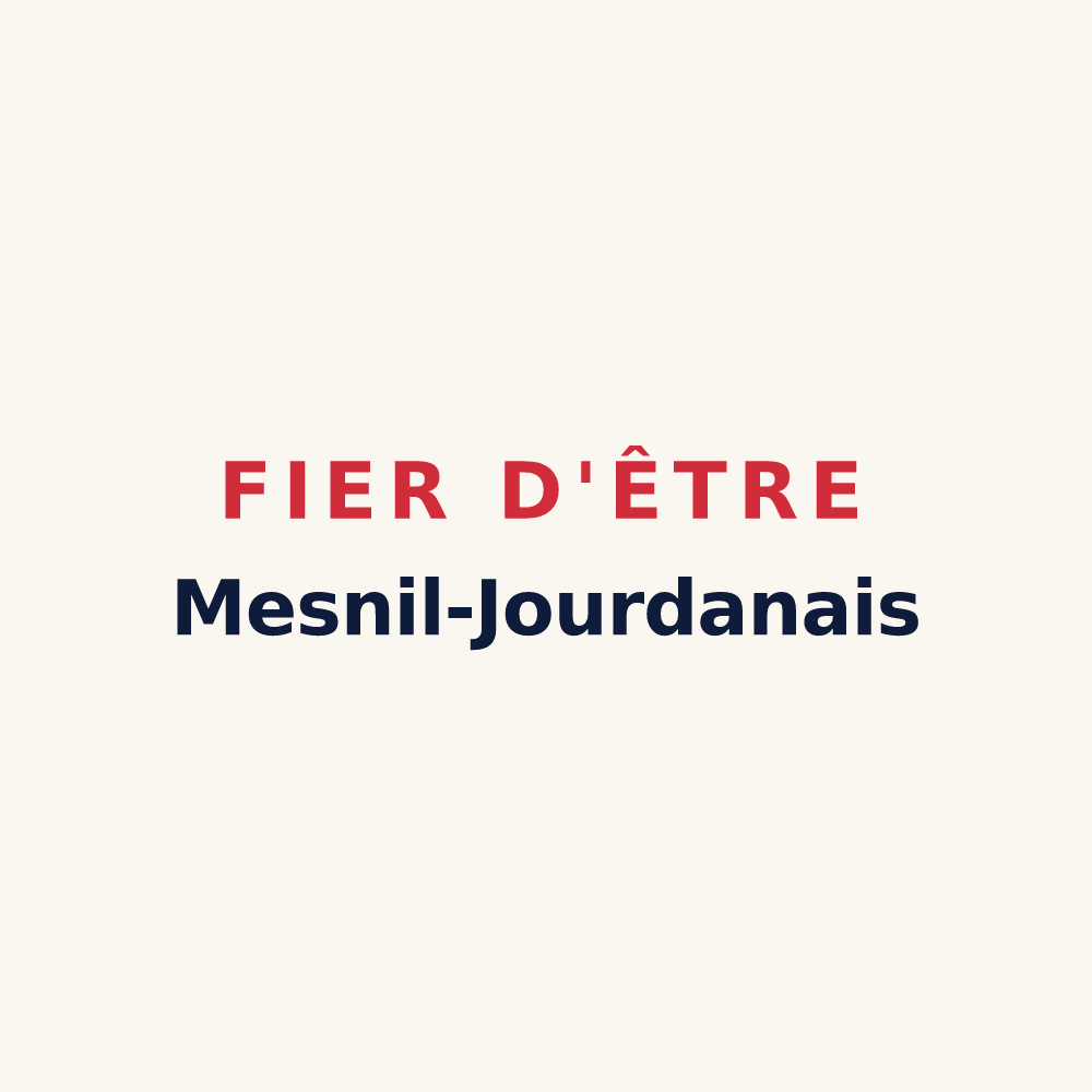 Tasse « Fier d'être Mesnil-Jourdanais » — design pour Le Mesnil-Jourdain
