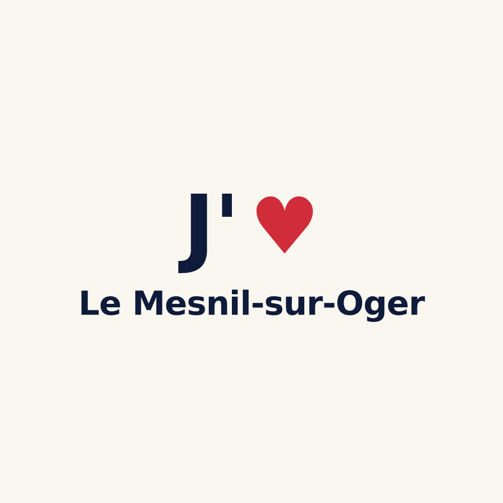 Tasse personnalisée Le Mesnil-sur-Oger — design J'aime Le Mesnil-sur-Oger
