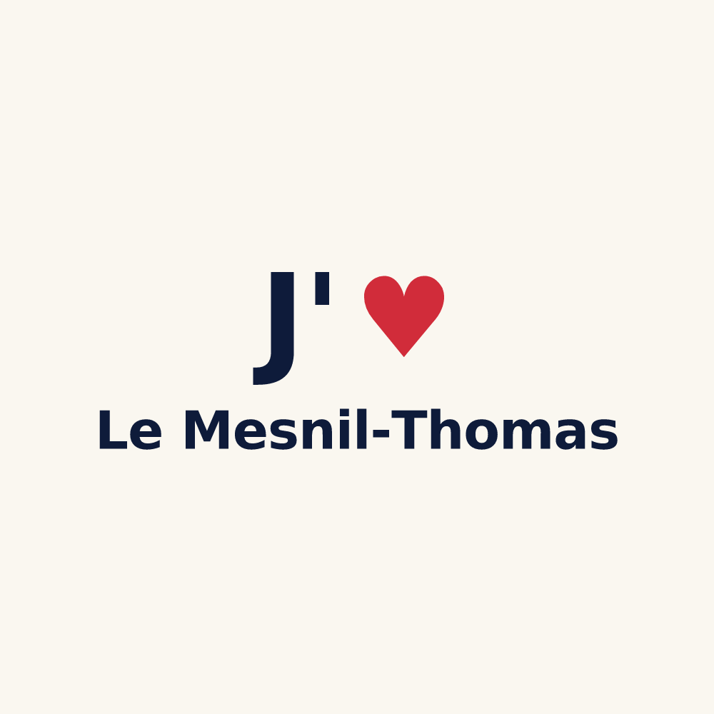 Tasse personnalisée Le Mesnil-Thomas — design J'aime Le Mesnil-Thomas