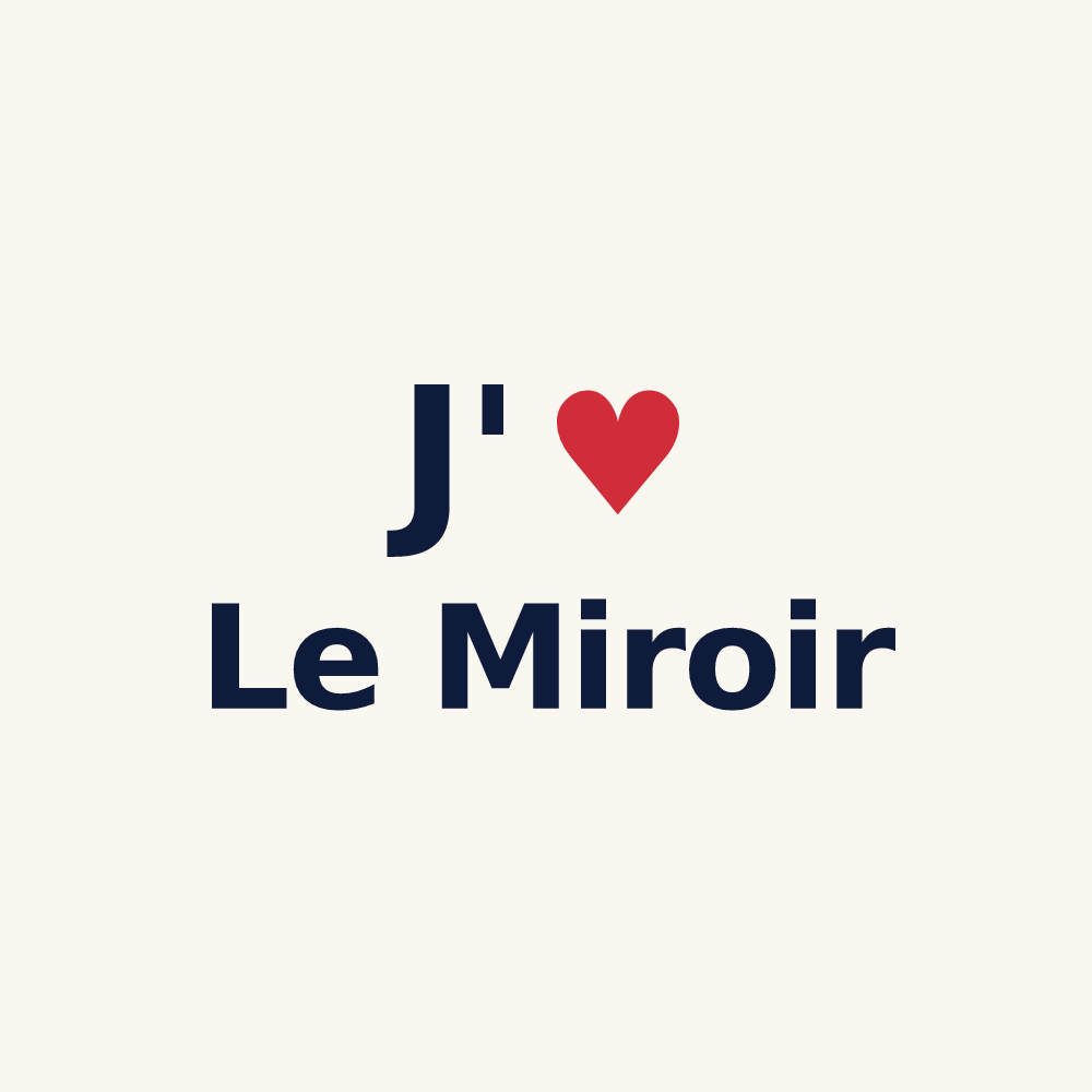 Tasse personnalisée Le Miroir — design J'aime Le Miroir