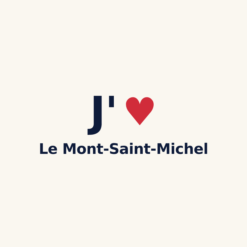 Tasse personnalisée Le Mont-Saint-Michel — design J'aime Le Mont-Saint-Michel