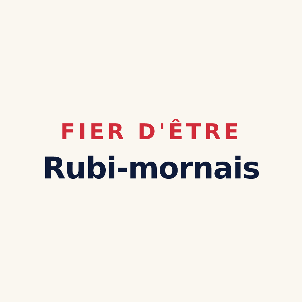 Tasse « Fier d'être Rubi-mornais » — design pour Le Morne-Rouge