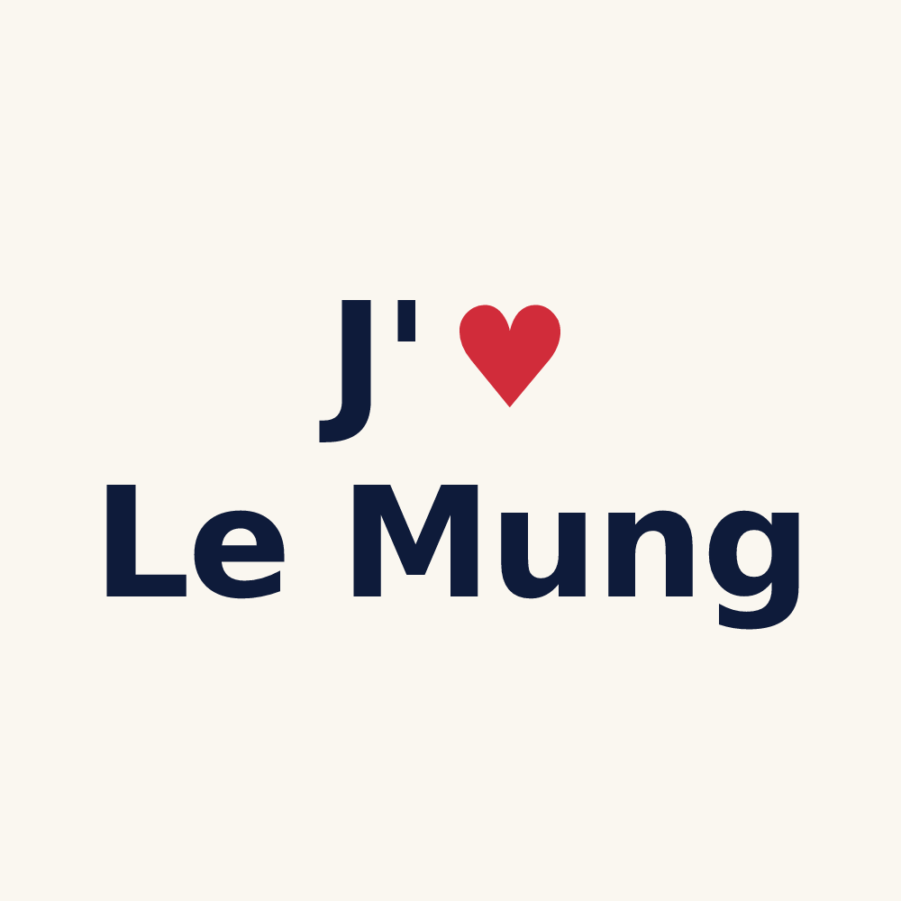 Tasse personnalisée Le Mung — design J'aime Le Mung