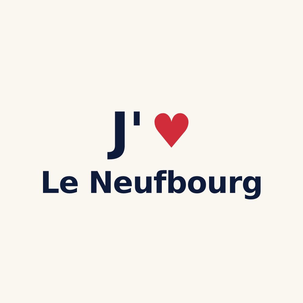 Tasse personnalisée Le Neufbourg — design J'aime Le Neufbourg
