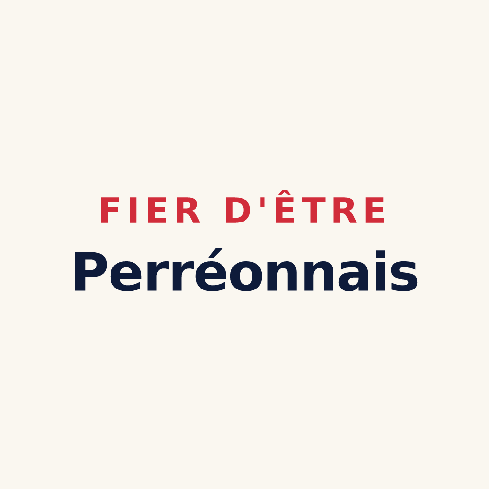 Tasse « Fier d'être Perréonnais » — design pour Le Perréon