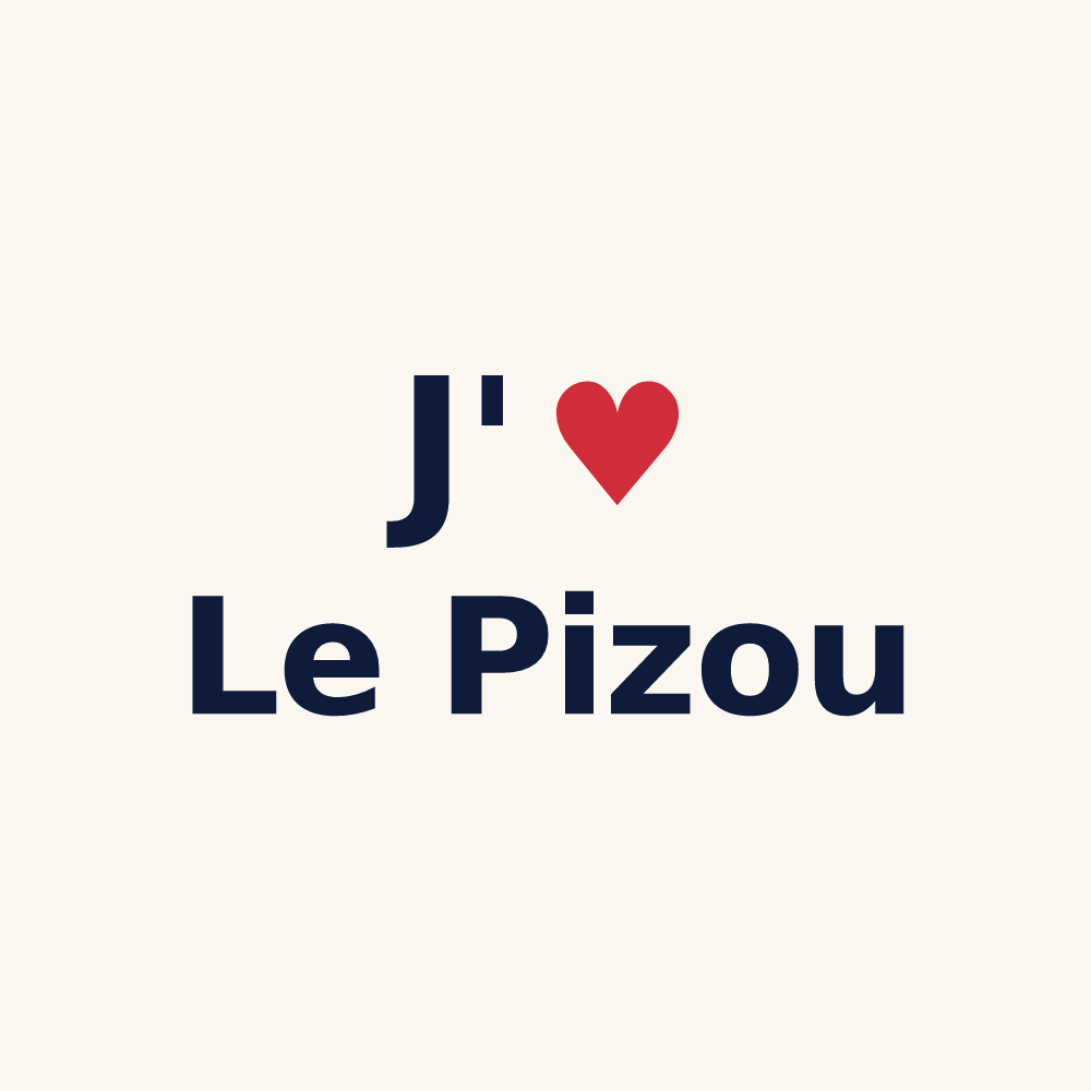 Tasse personnalisée Le Pizou — design J'aime Le Pizou