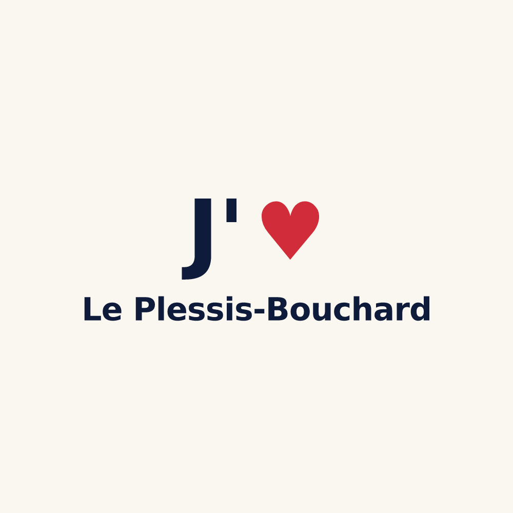 Tasse personnalisée Le Plessis-Bouchard — design J'aime Le Plessis-Bouchard