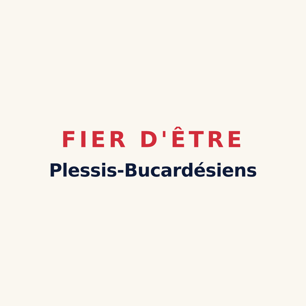 Tasse « Fier d'être Plessis-Bucardésiens » — design pour Le Plessis-Bouchard