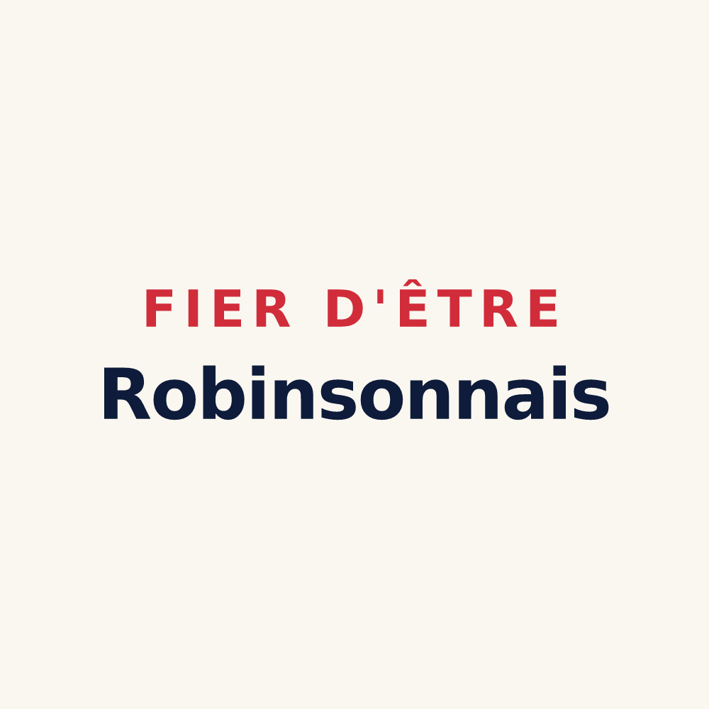 Tasse « Fier d'être Robinsonnais » — design pour Le Plessis-Robinson