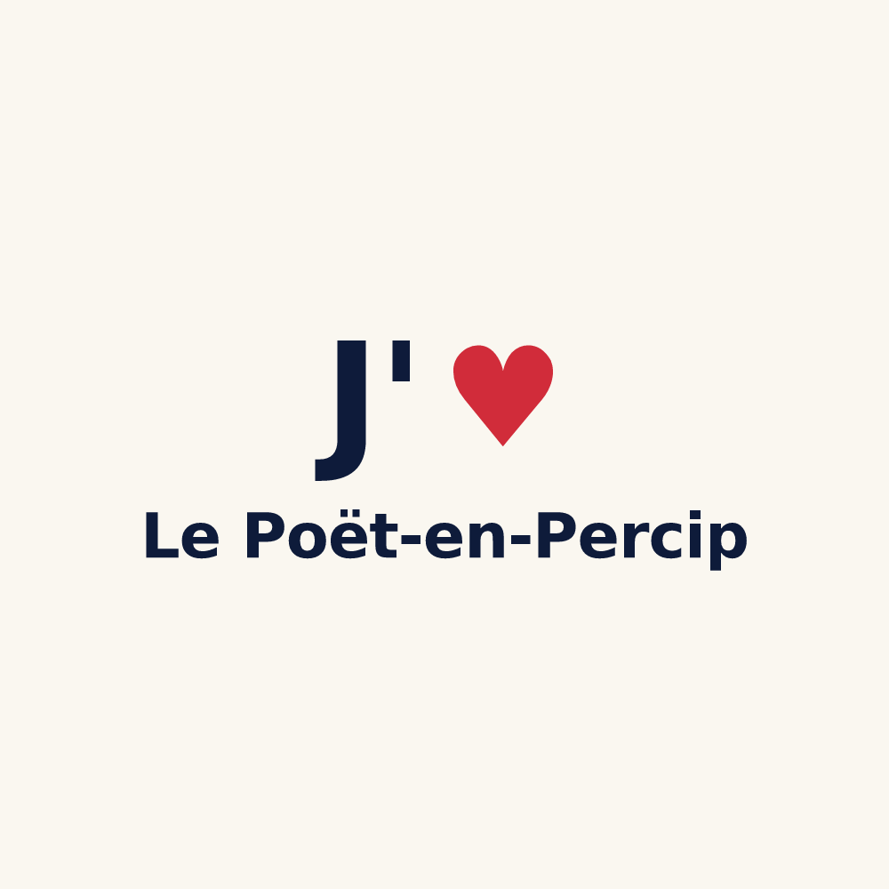 Tasse personnalisée Le Poët-en-Percip — design J'aime Le Poët-en-Percip
