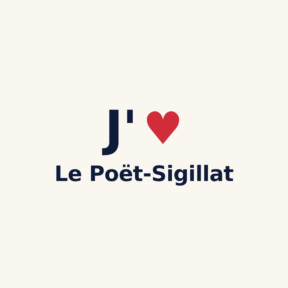 Tasse personnalisée Le Poët-Sigillat — design J'aime Le Poët-Sigillat