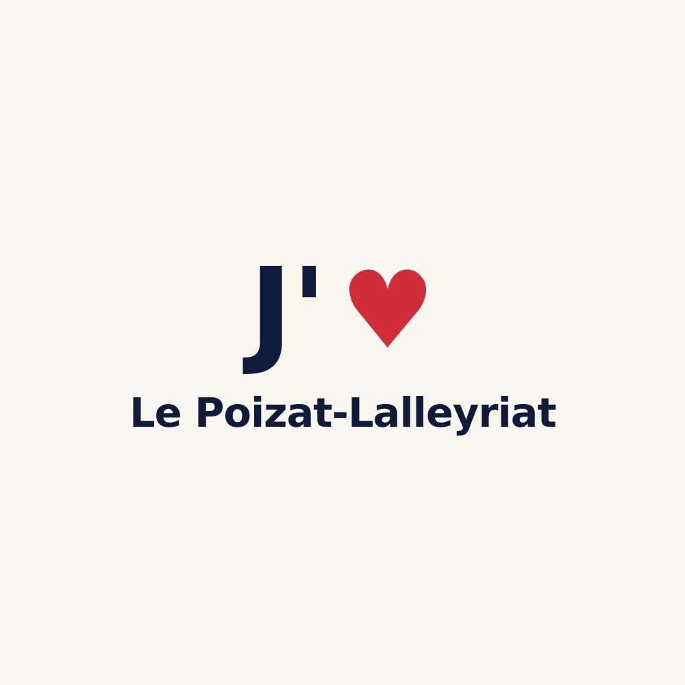 Tasse personnalisée Le Poizat-Lalleyriat — design J'aime Le Poizat-Lalleyriat