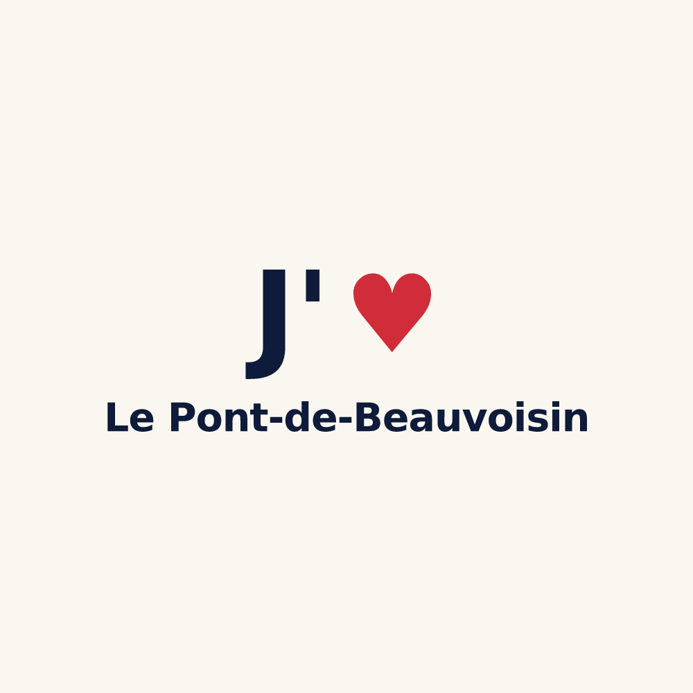 Tasse personnalisée Le Pont-de-Beauvoisin — design J'aime Le Pont-de-Beauvoisin