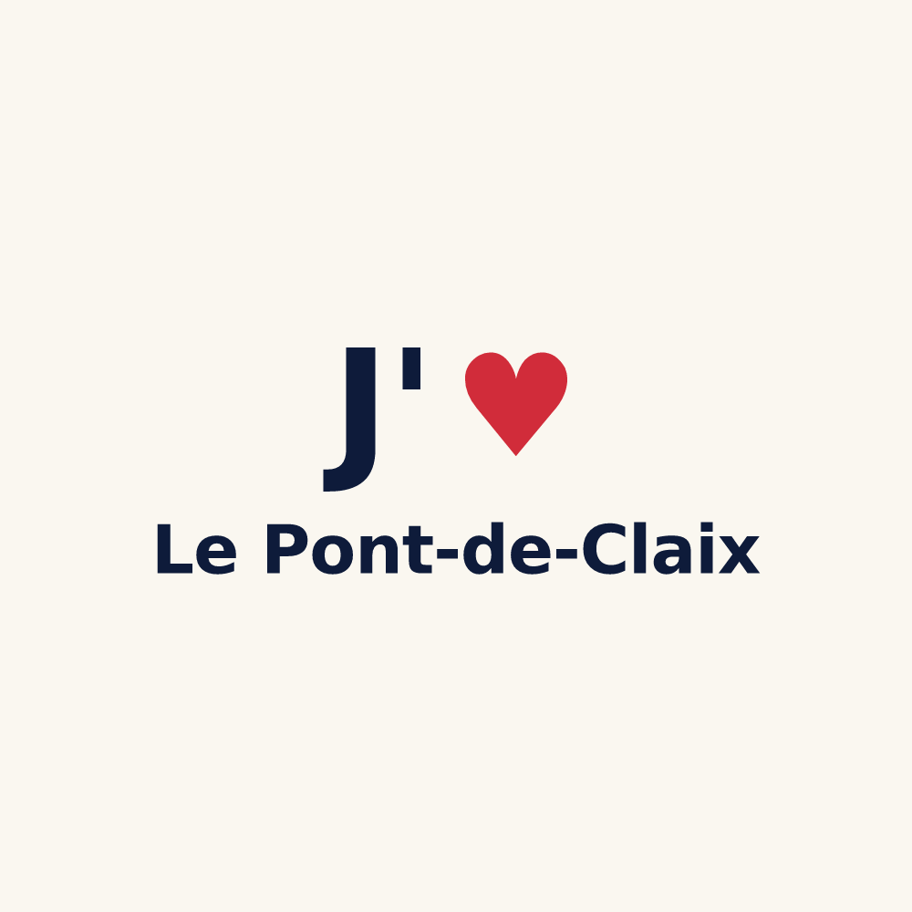 Tasse personnalisée Le Pont-de-Claix — design J'aime Le Pont-de-Claix