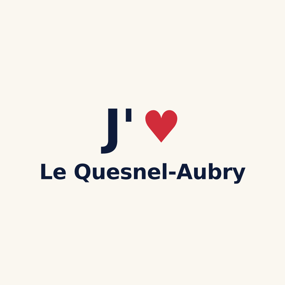 Tasse personnalisée Le Quesnel-Aubry — design J'aime Le Quesnel-Aubry