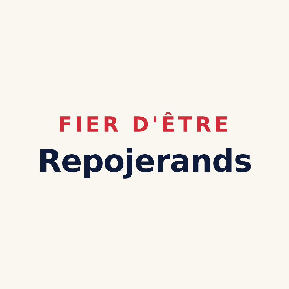 Tasse « Fier d'être Repojerands » — design pour Le Reposoir