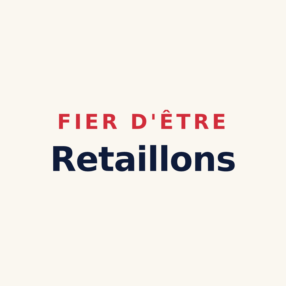 Tasse « Fier d'être Retaillons » — design pour Le Retail