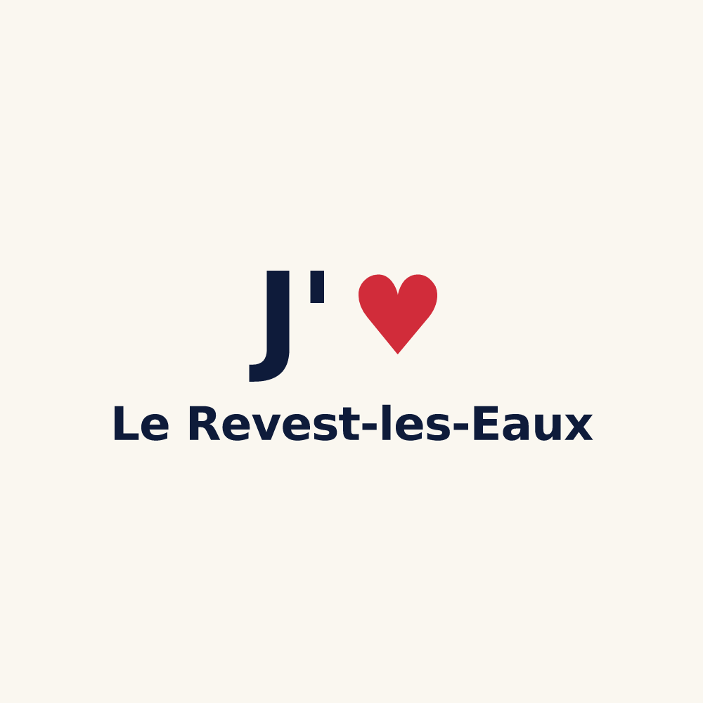 Tasse personnalisée Le Revest-les-Eaux — design J'aime Le Revest-les-Eaux