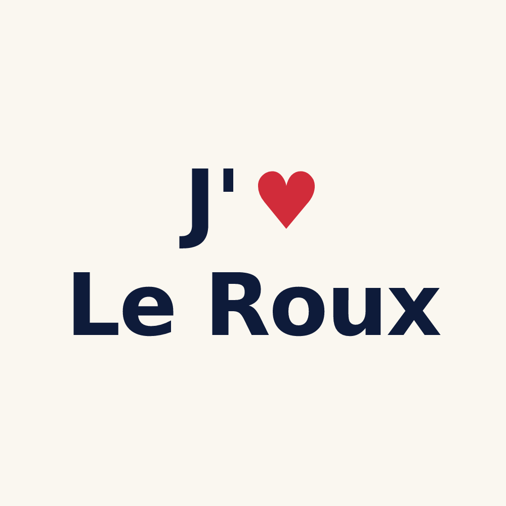 Tasse personnalisée Le Roux — design J'aime Le Roux