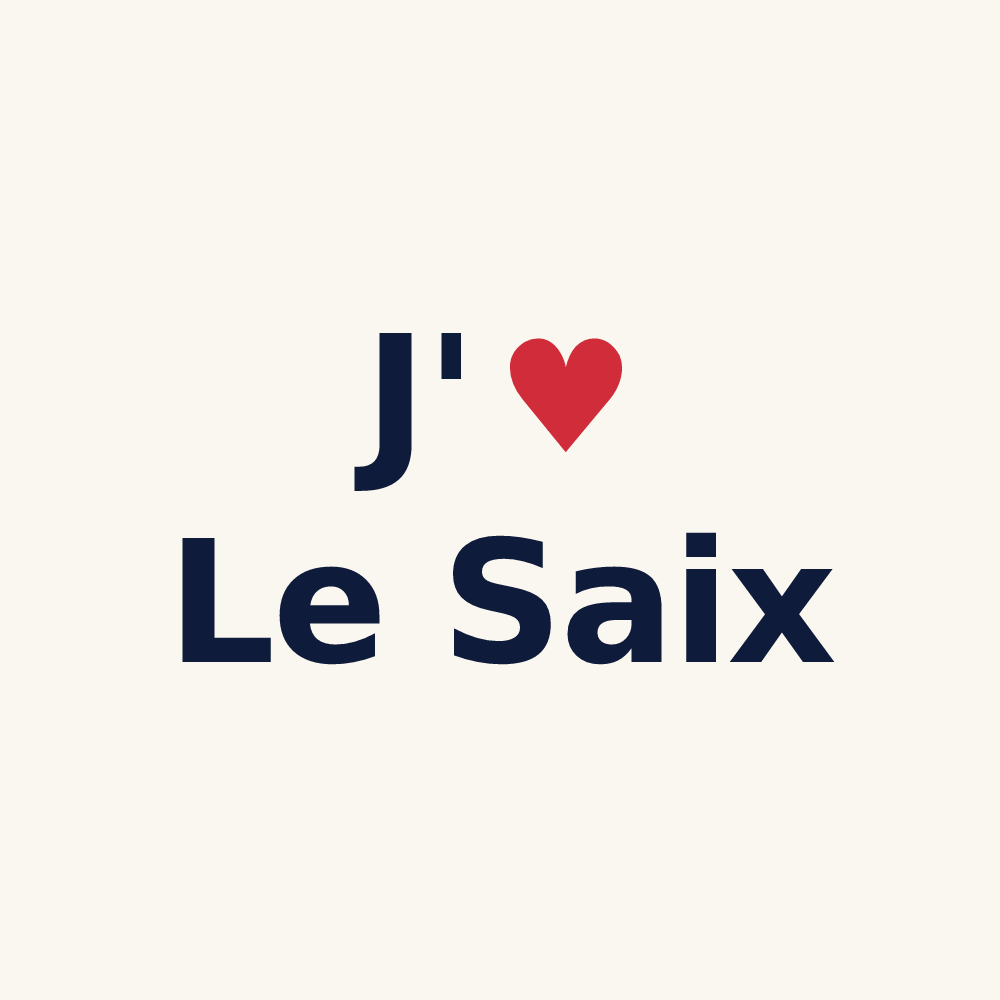 Tasse personnalisée Le Saix — design J'aime Le Saix