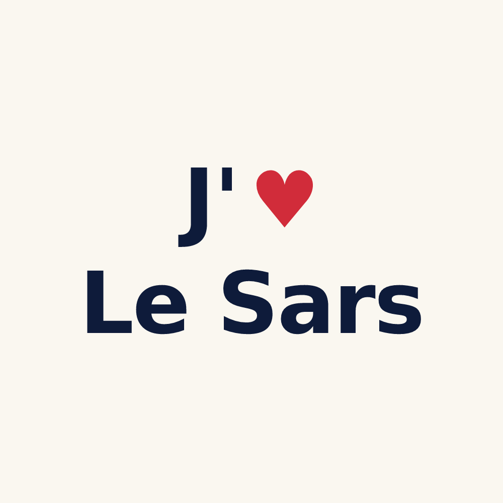 Tasse personnalisée Le Sars — design « J'aime Le Sars » imprimé sur la tasse