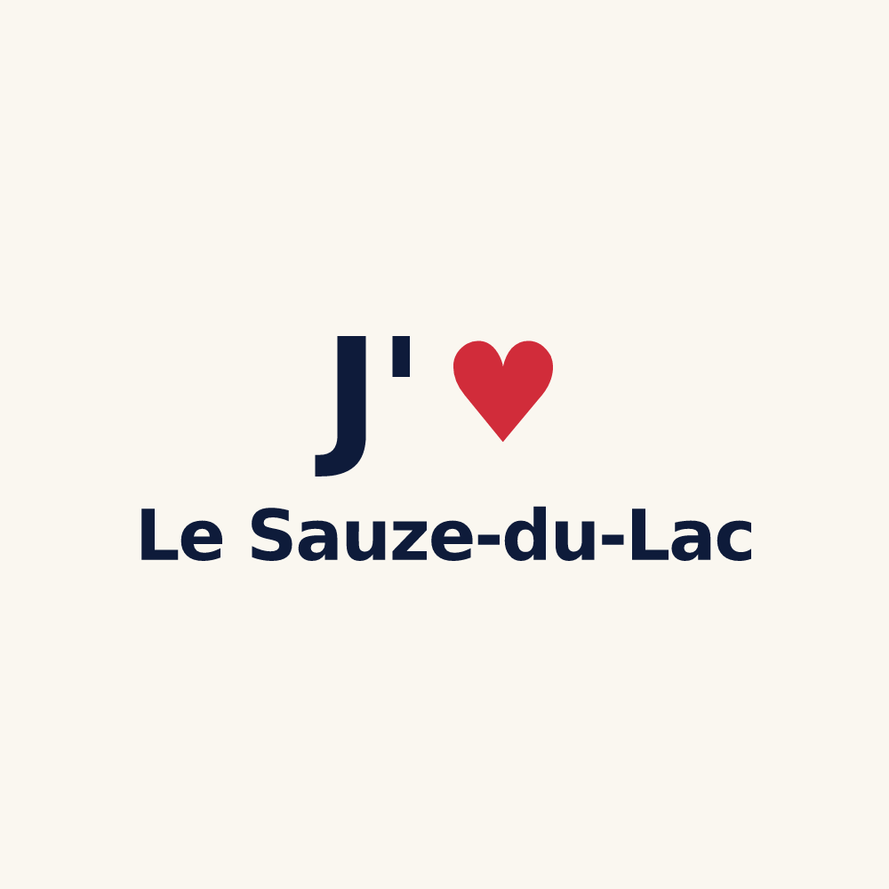 Tasse personnalisée Le Sauze-du-Lac — design J'aime Le Sauze-du-Lac