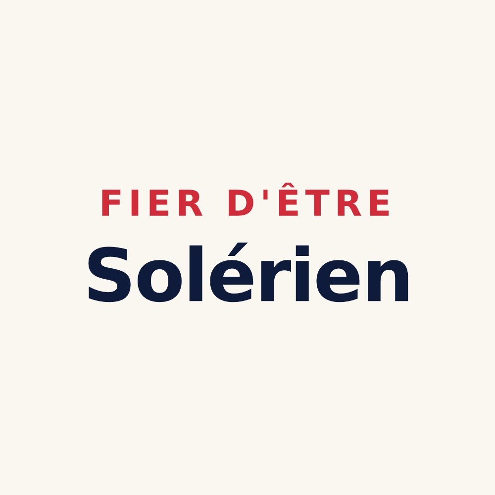Tasse « Fier d'être Solérien » — design pour Le Soler