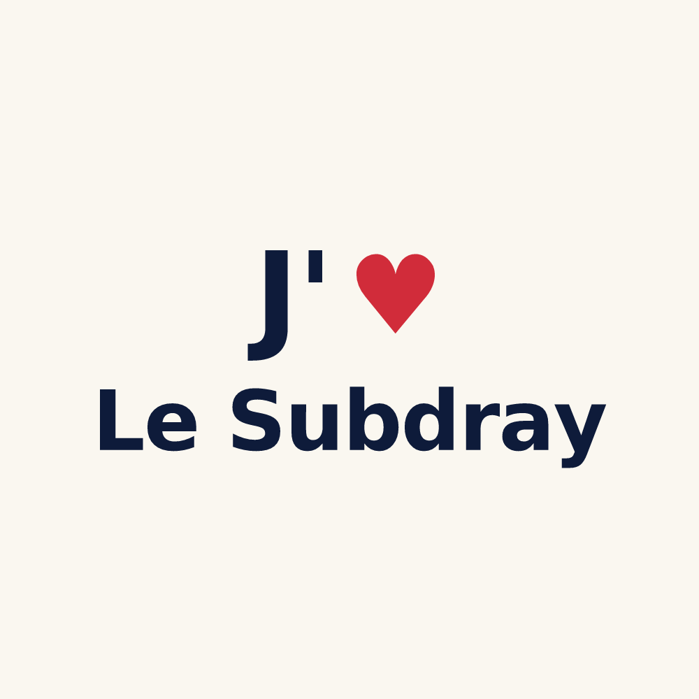 Tasse personnalisée Le Subdray — design J'aime Le Subdray