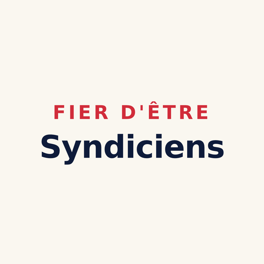 Tasse « Fier d'être Syndiciens » — design pour Le Syndicat