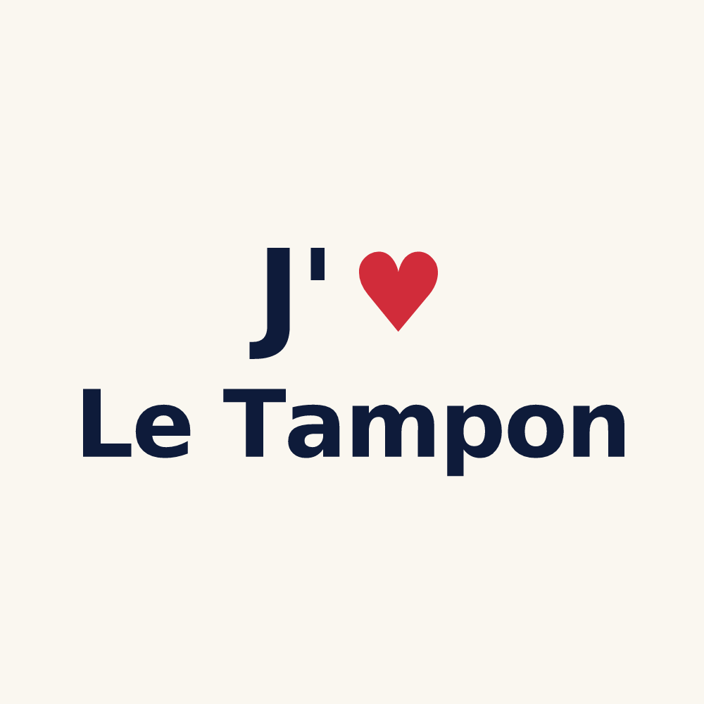 Tasse personnalisée Le Tampon — design J'aime Le Tampon